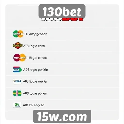 Opções de pagamento disponíveis na 130bet